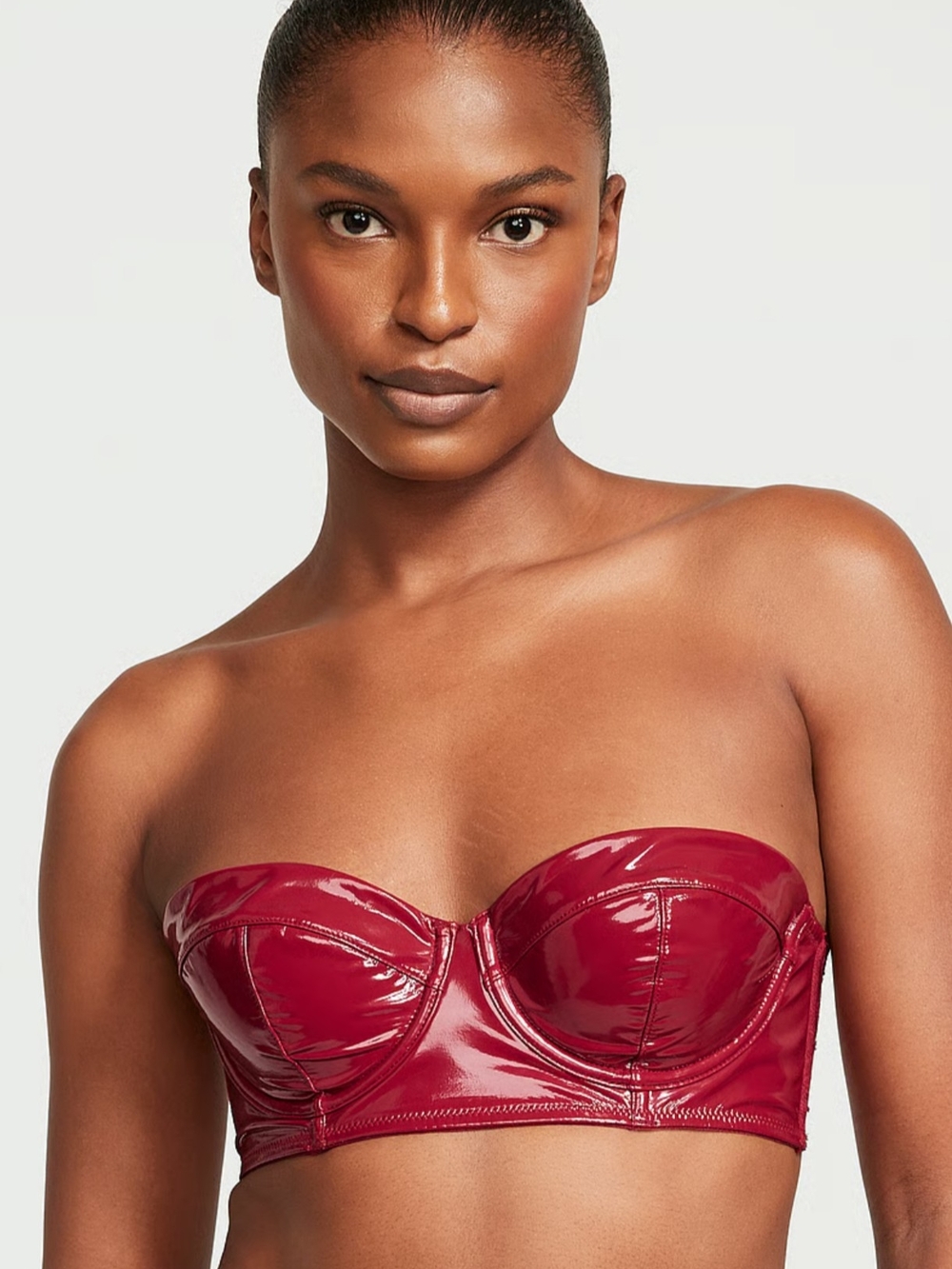 Victoria's Secret Very Sexy Midnight Affair Faux Patent Leather Push-Up Corset